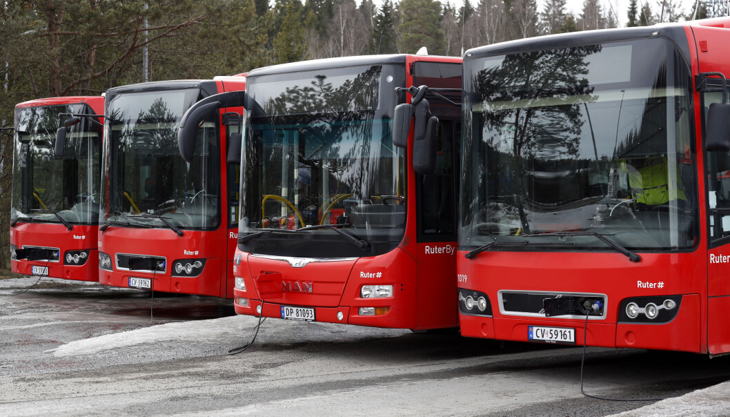 Parkerte busser på Klemetsrud i Oslo. Foto: Cornelius Poppe, Scanpix NTB Parkerte busser på Klemetsrud i Oslo. Foto: Cornelius Poppe, Scanpix NTB
