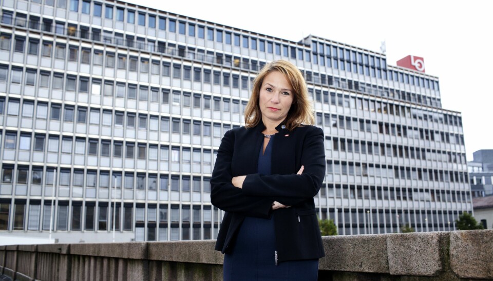Trine Lise Sundnes fronter 72 000 medlemmer i handel og kontor i Norge i kampen for en utvidelse av private tjenestepensjonsordninger. Foto: Handel og kontor i Norge.